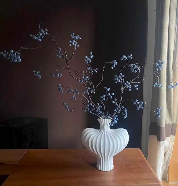 Zen Style Blue Berry Stem 37.5" Tall