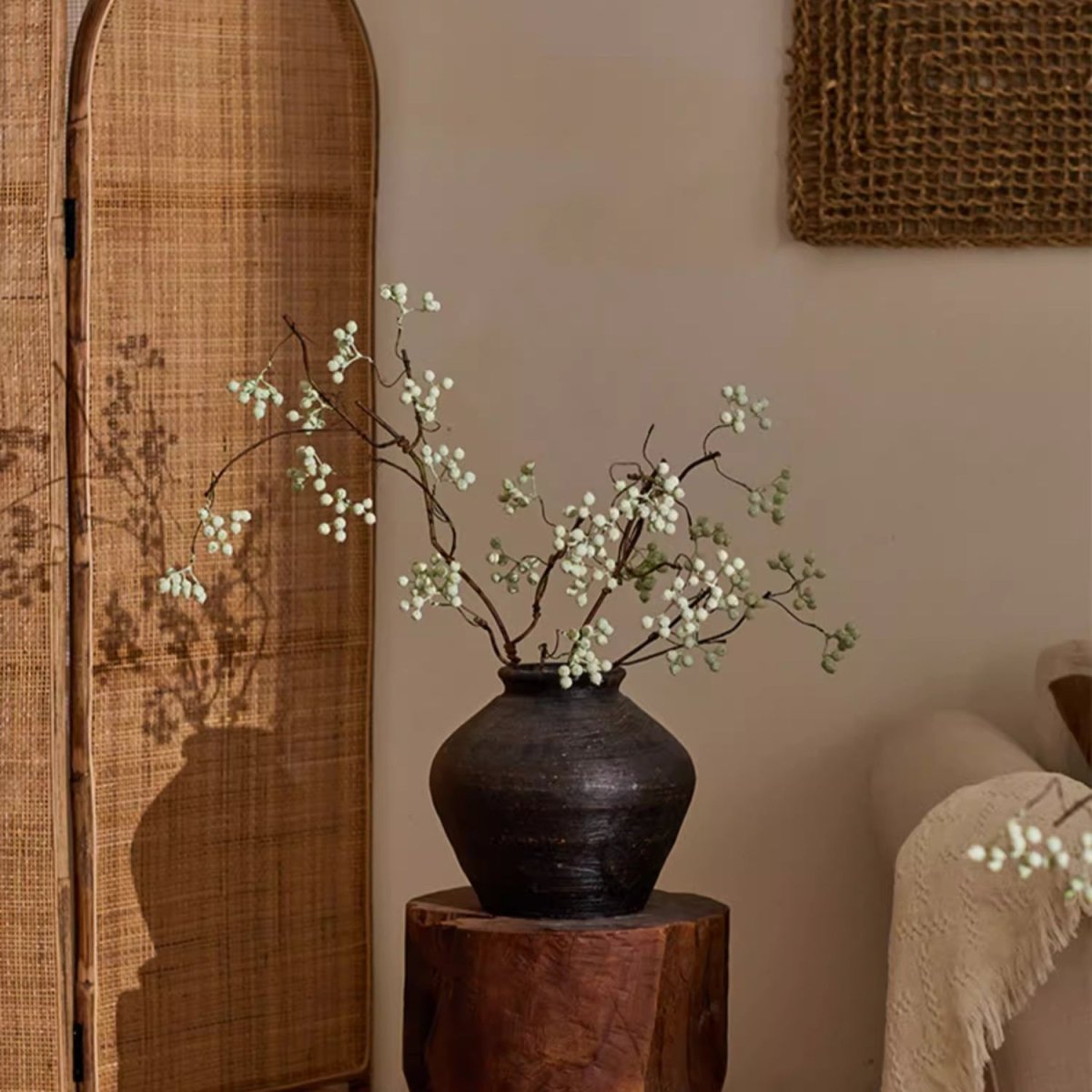 Zen Style Light Green Berry Stem 37.8" Tall