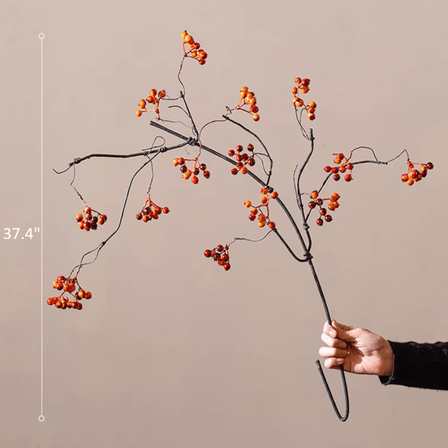 Zen Style Red Berry Stem 37.5" Tall