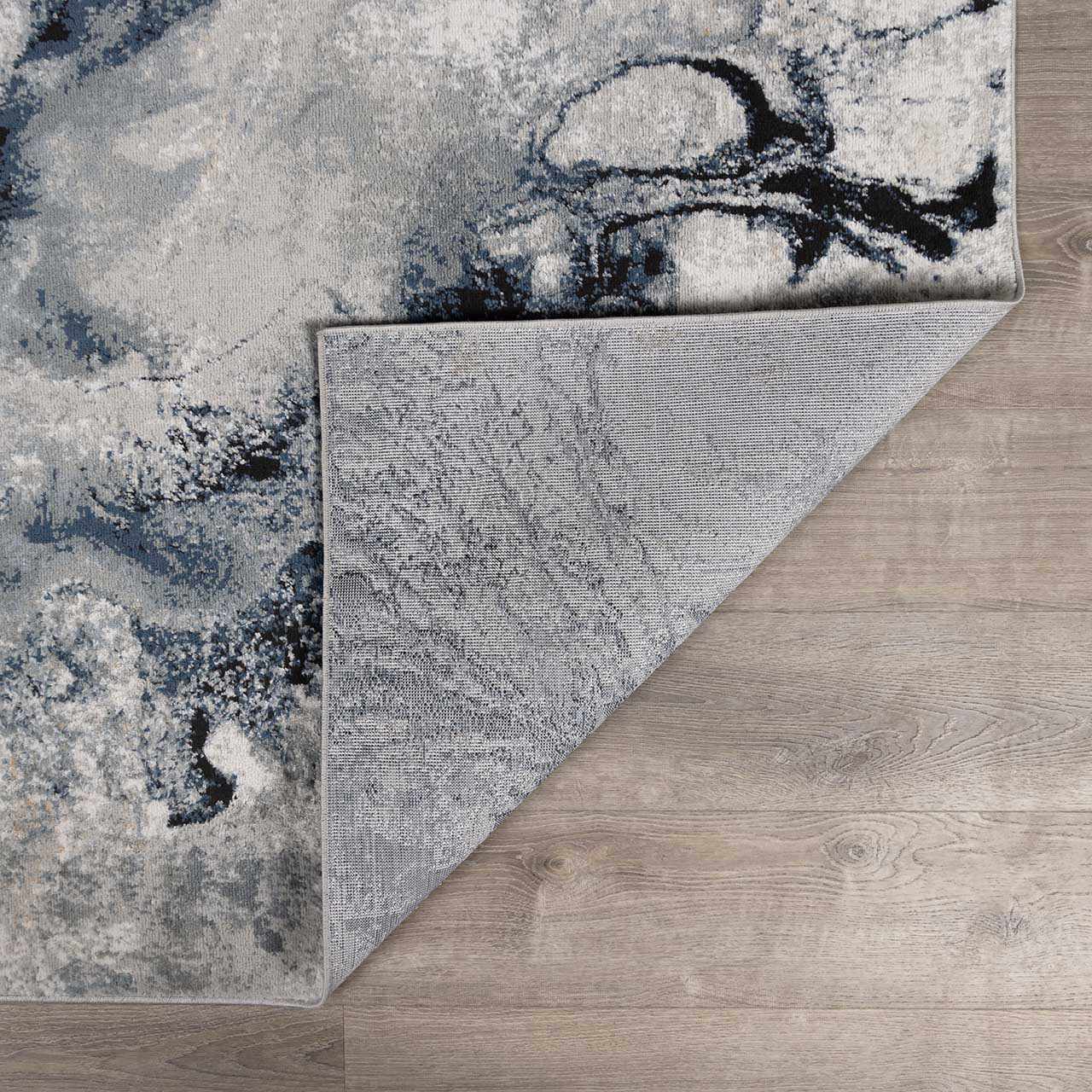 Kirkland Dark Blue Marble Rug