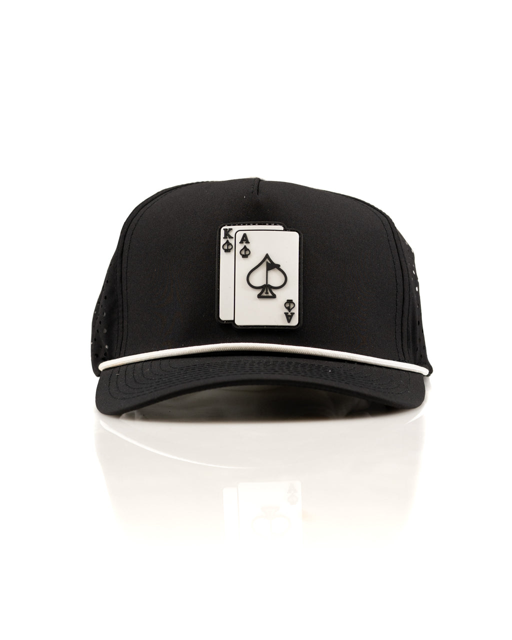 Ace/King Black - Perforated Rope Hat