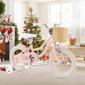 14-Inch Kids Bike with Training Wheels and Adjustable Handlebar Seat-Pink