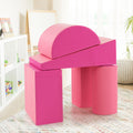 5-Piece Kids Climb and Crawl Activity Playset-Pink