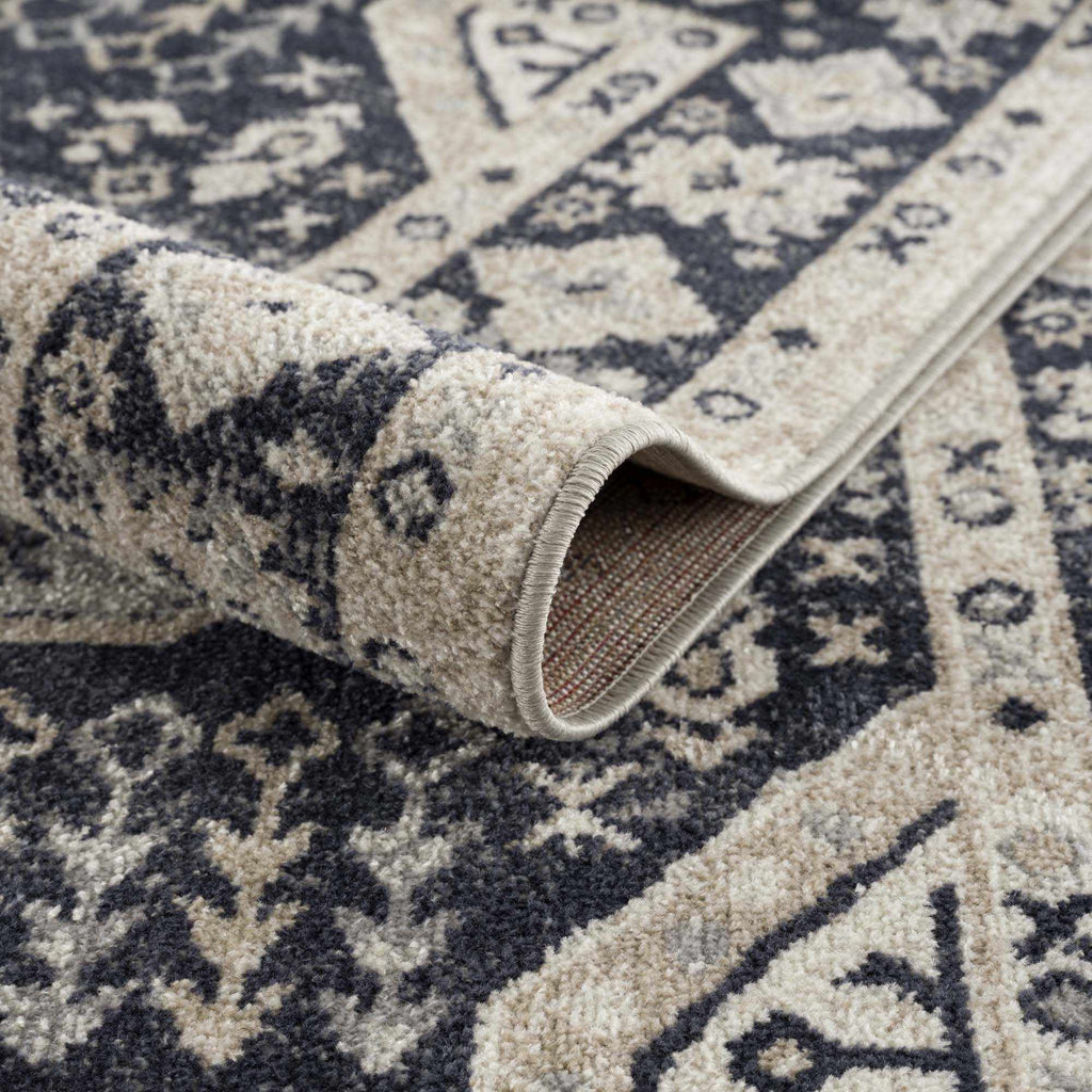 Cabacungan Cream & Gray Washable Area Rug - Clearance