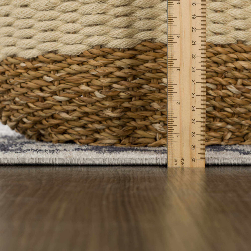 Cabacungan Cream & Gray Washable Area Rug - Clearance