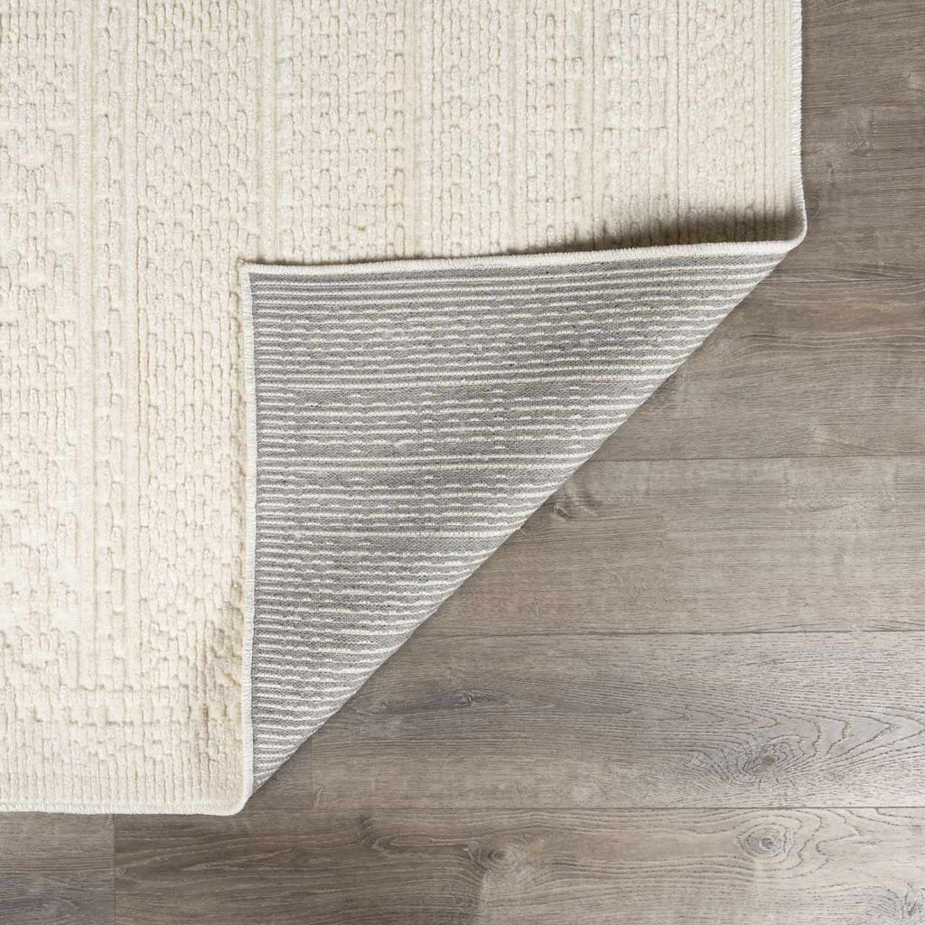 Bahar Cream Washable Area Rug