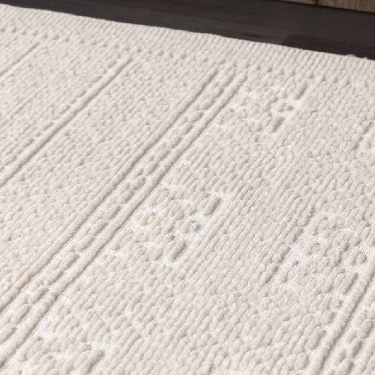 Bahar Cream Washable Area Rug