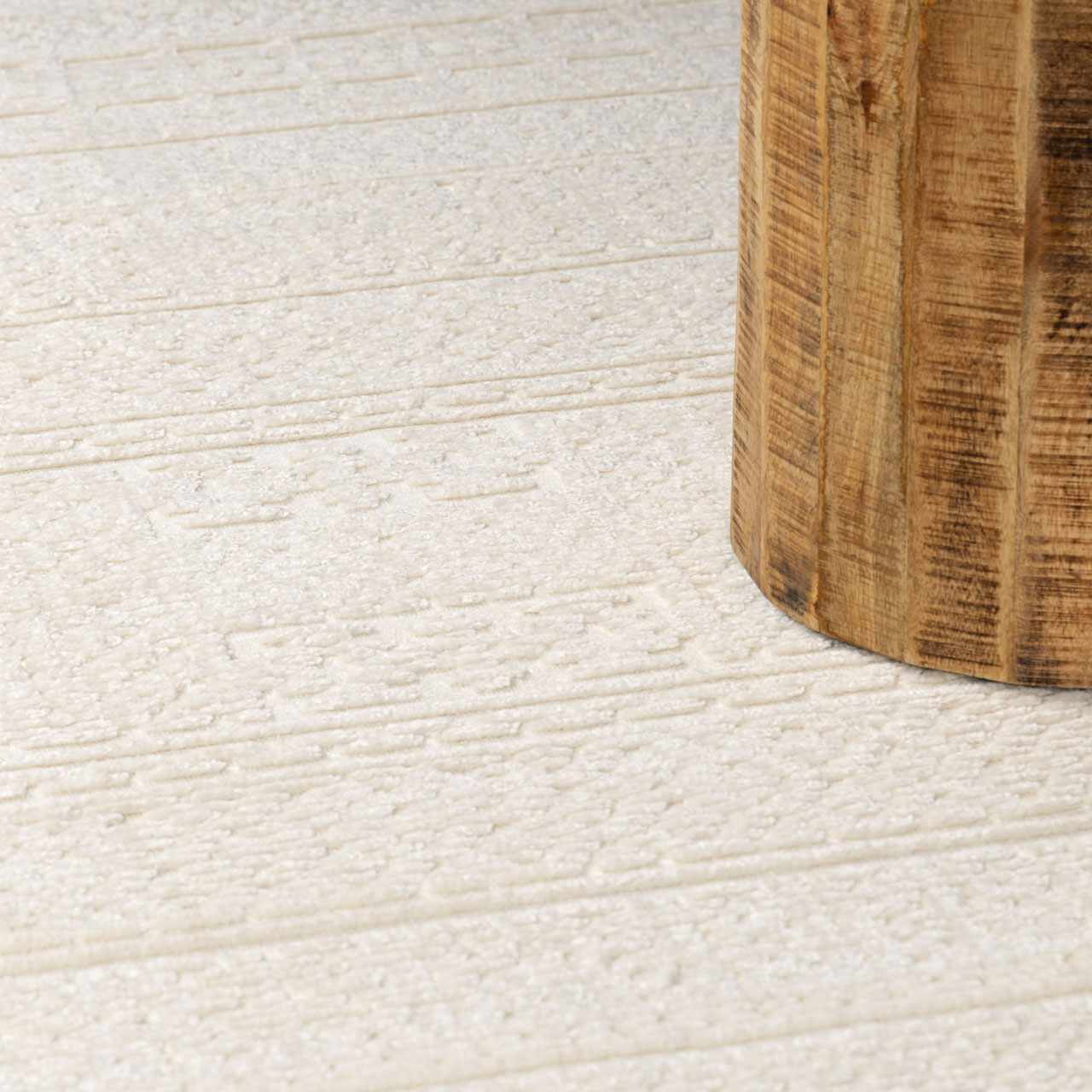 Bahar Cream Washable Area Rug