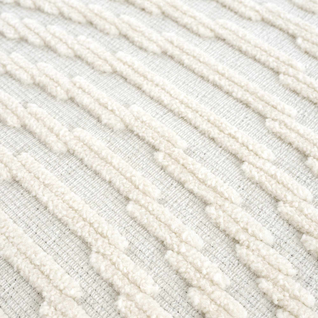 Deron White Washable 3D Rug