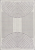 Deron Gray Rainbow Washable Rug