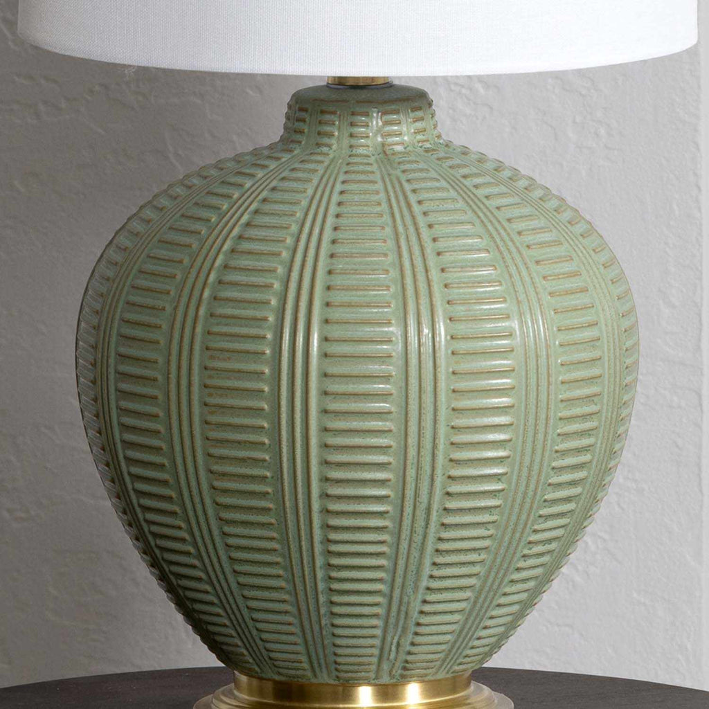 McMurray Green Textured Table Lamp - Clearance