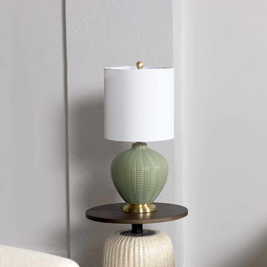 McMurray Green Textured Table Lamp - Clearance
