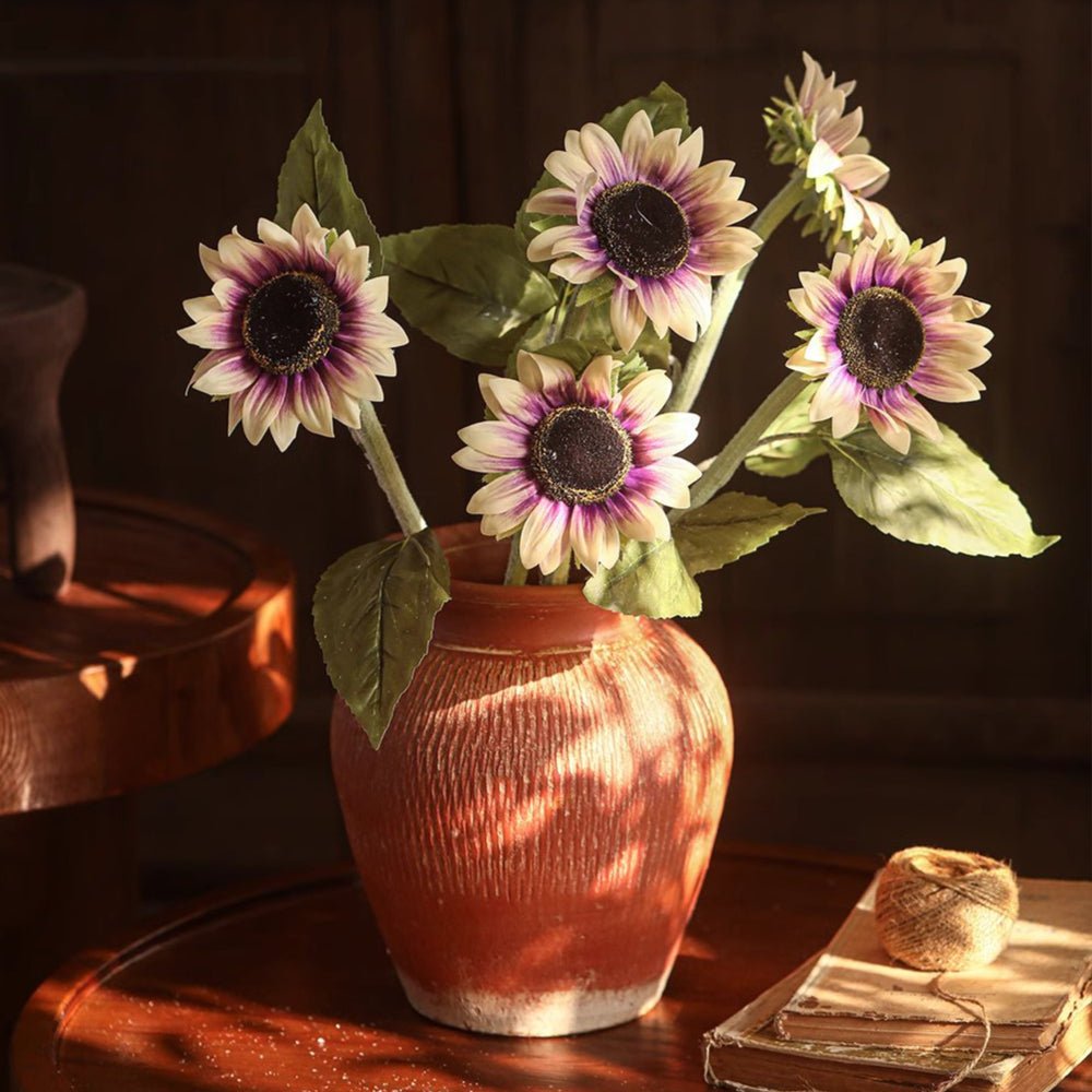 One-Head Artificial Sunflower Stem 19.7" Tall