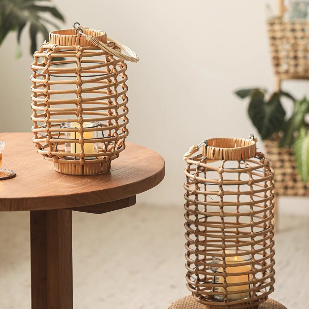 Decorative Bamboo Woven Lantern Holder