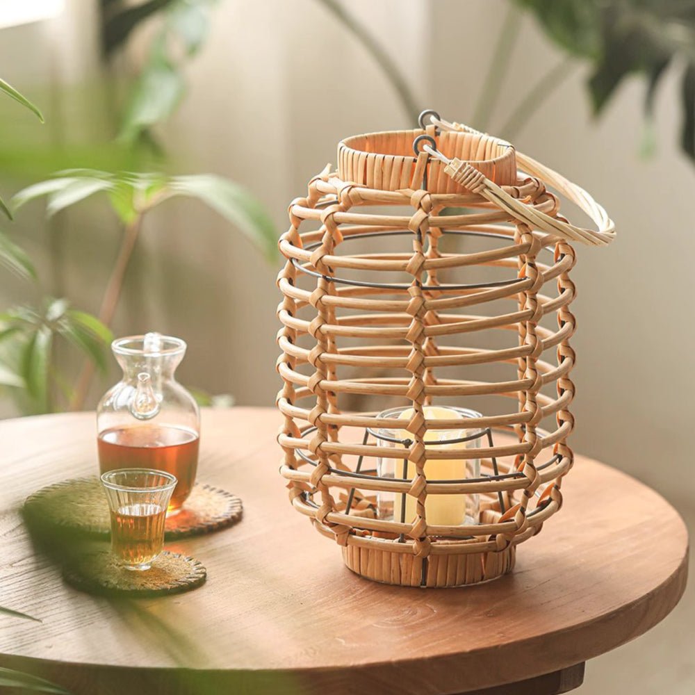 Decorative Bamboo Woven Lantern Holder