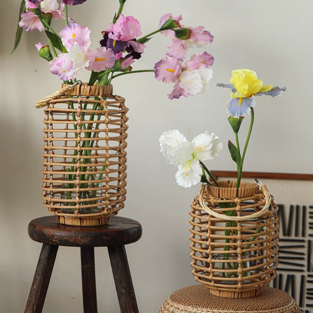 Decorative Bamboo Woven Lantern Holder