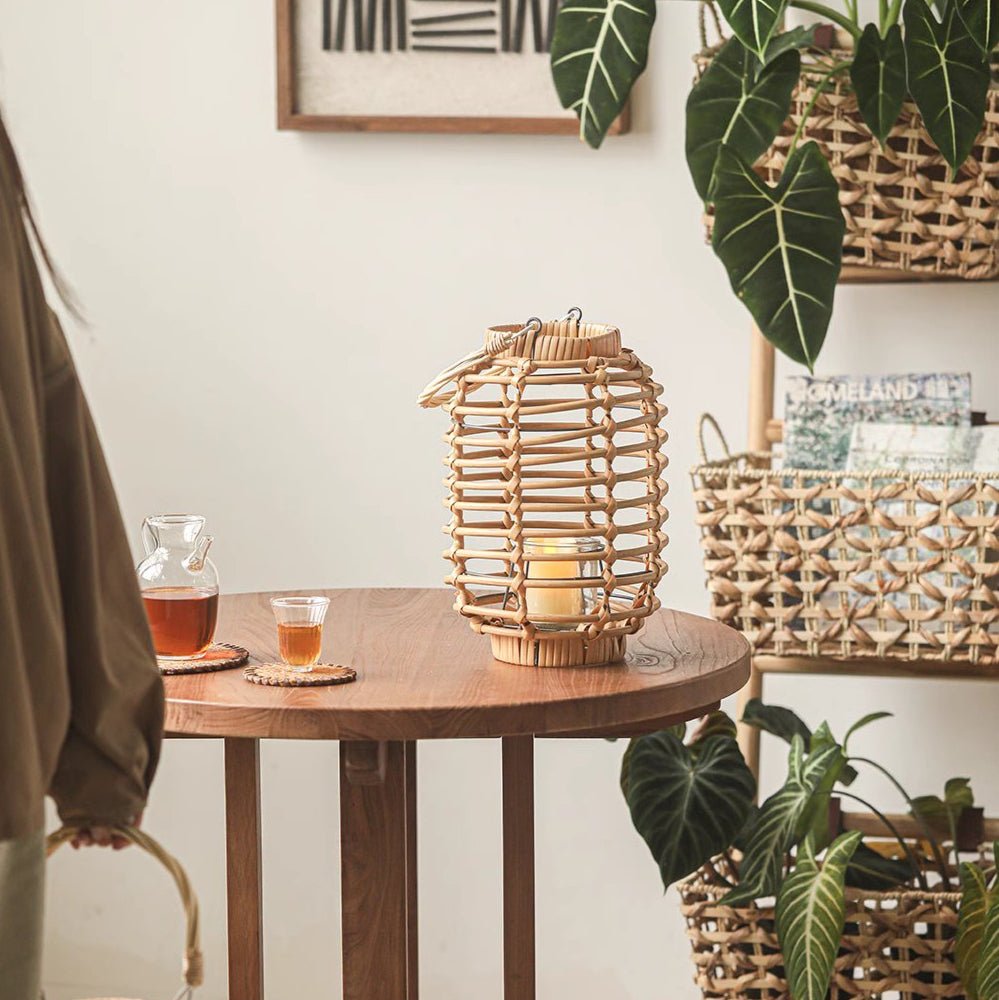 Decorative Bamboo Woven Lantern Holder