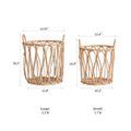 Bohemian Open-Weave Rattan Basket