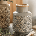 Domino Embossed Pattern Vase