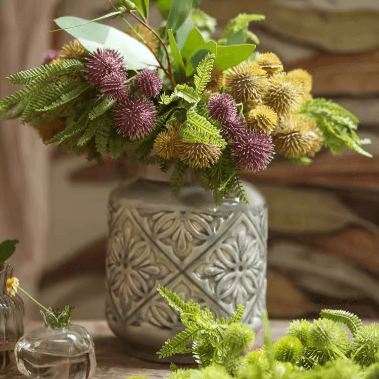 Domino Embossed Pattern Vase