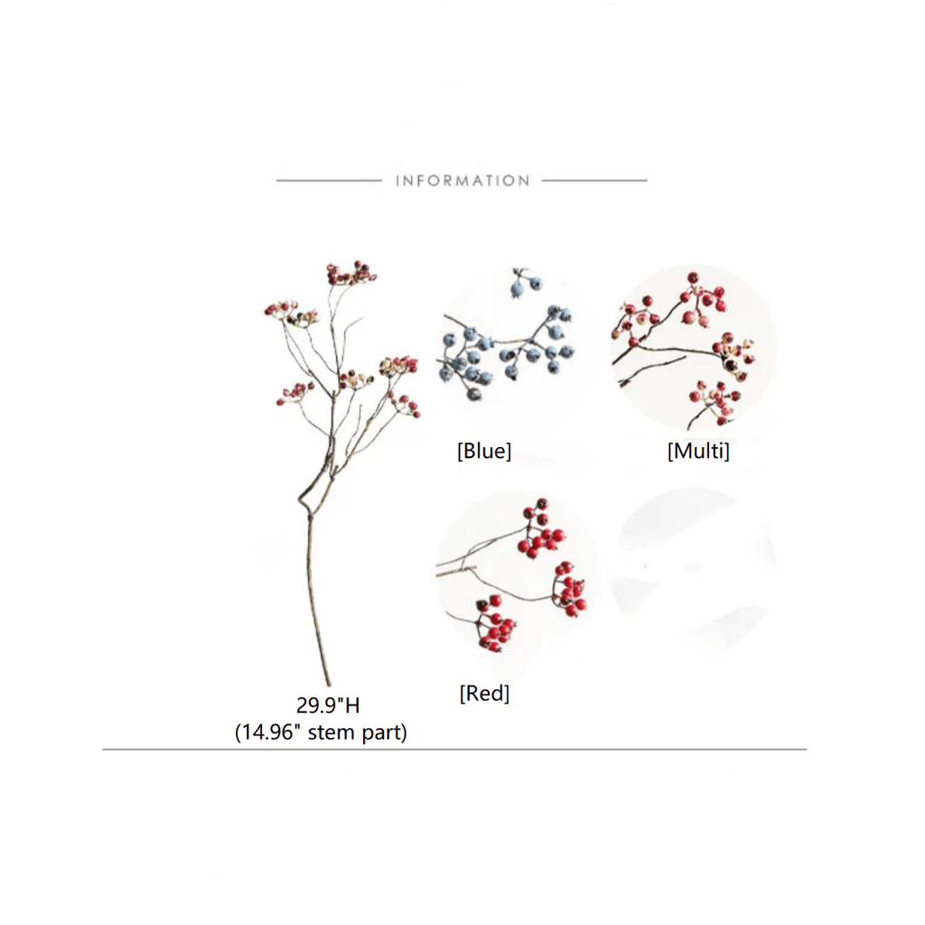Mini Fruit Berry Stem 30" Tall