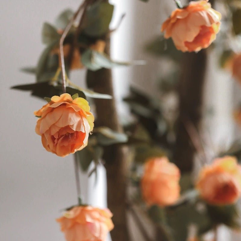Artificial Small Peony Flower Vine 65" Long