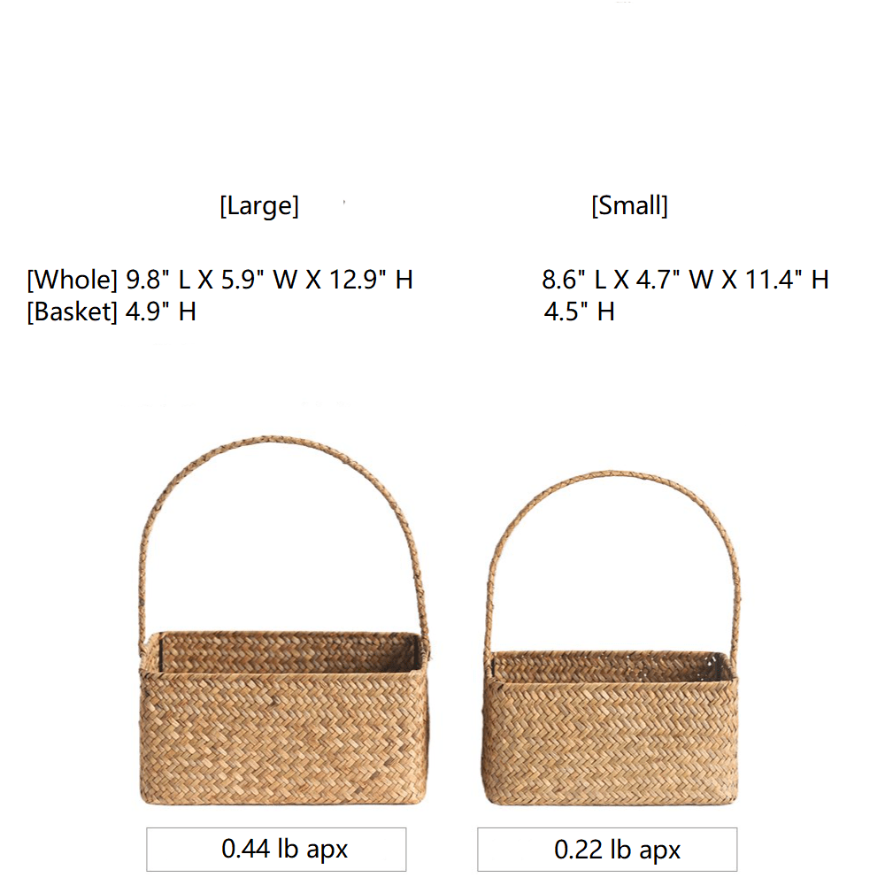 Rectangular Woven Carry Basket Organizer