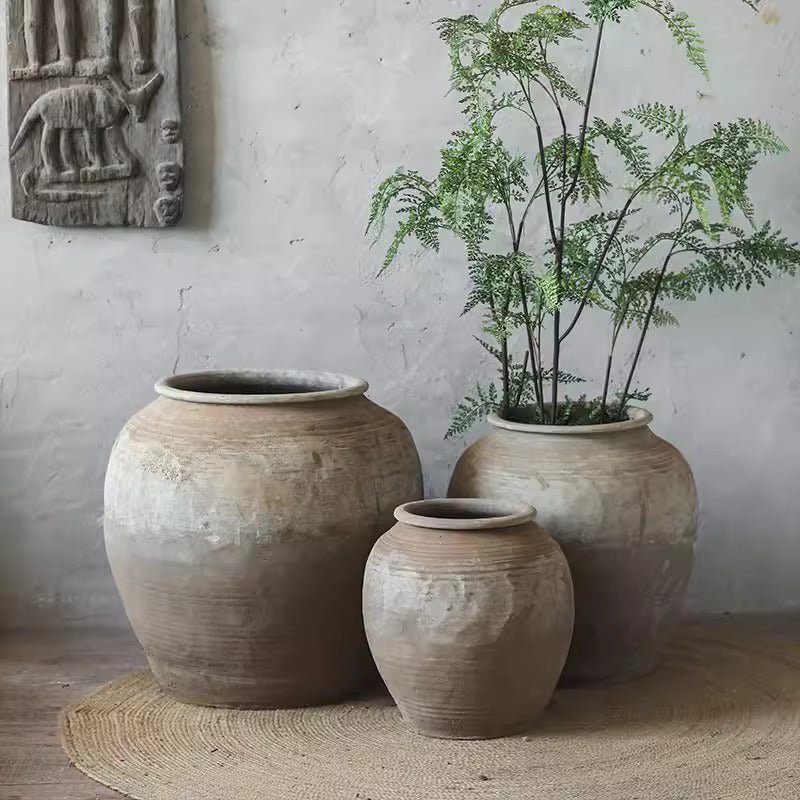 Round Earthenware Pot