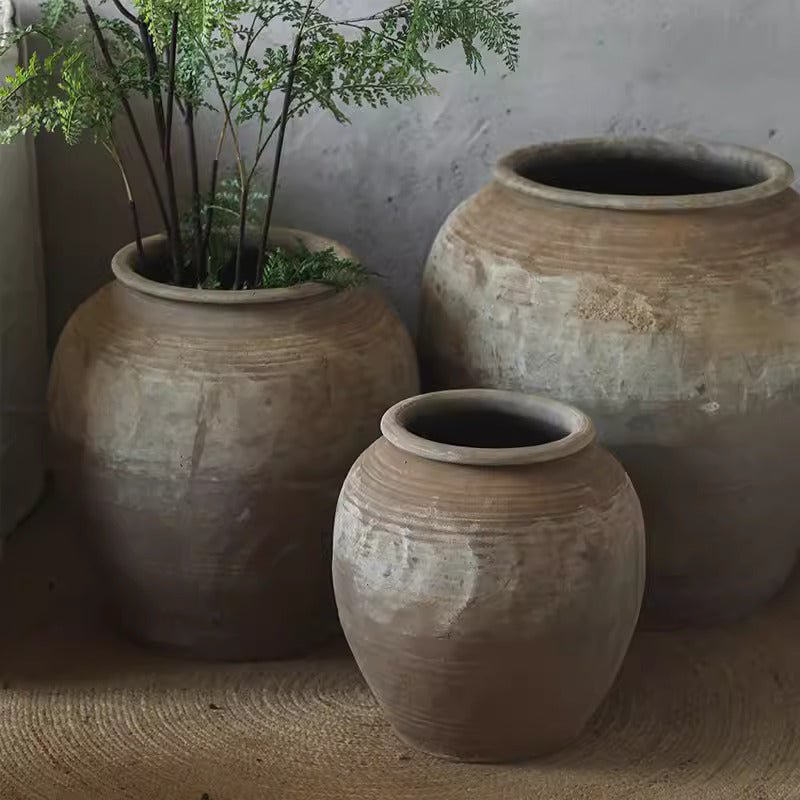 Round Earthenware Pot