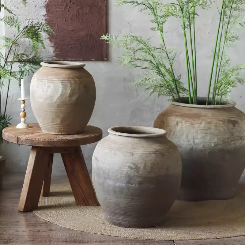 Round Earthenware Pot