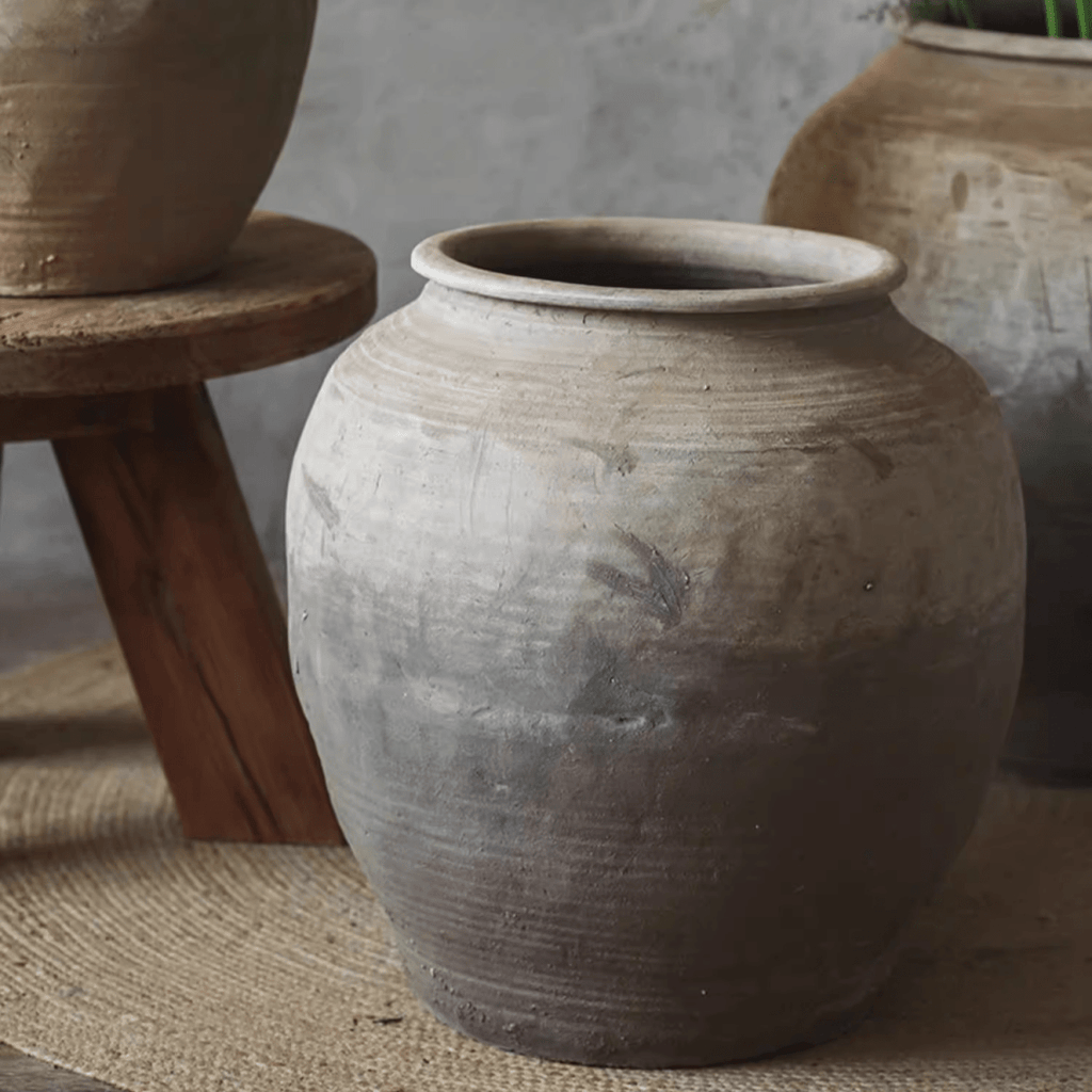 Round Earthenware Pot