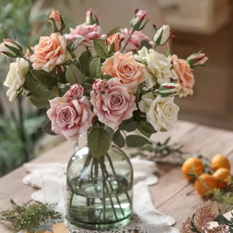 Rolled Edge American Rose Stem 18" Tall