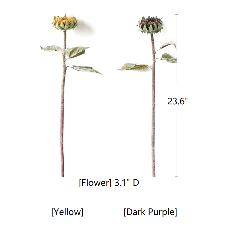 Artificial Small Head Sunflower Stem 23.6" Tall