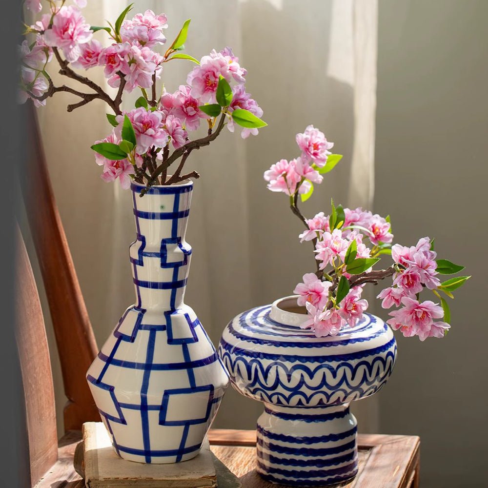 Small Peach Blossom Flower Stem 16.5" Tall
