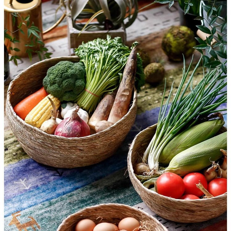 Seagrass Bowl Basket for Storage or Display