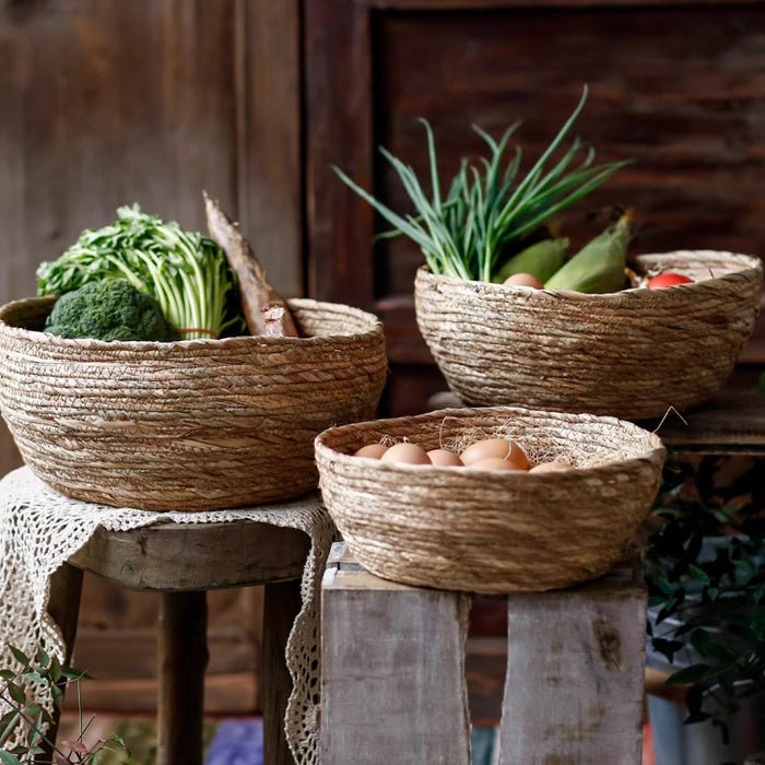 Seagrass Bowl Basket for Storage or Display