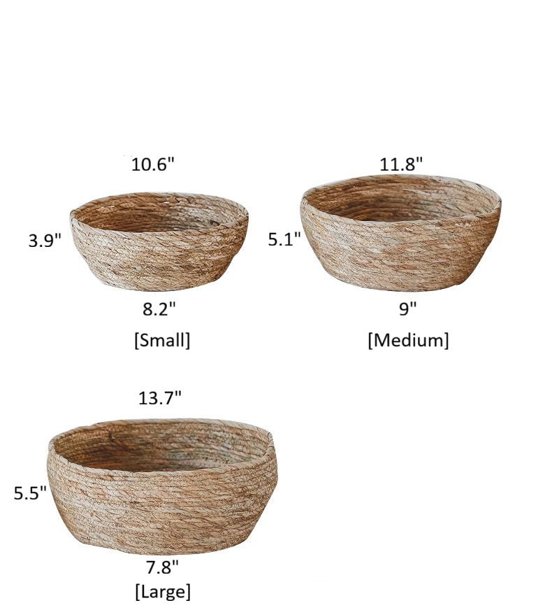 Seagrass Bowl Basket for Storage or Display