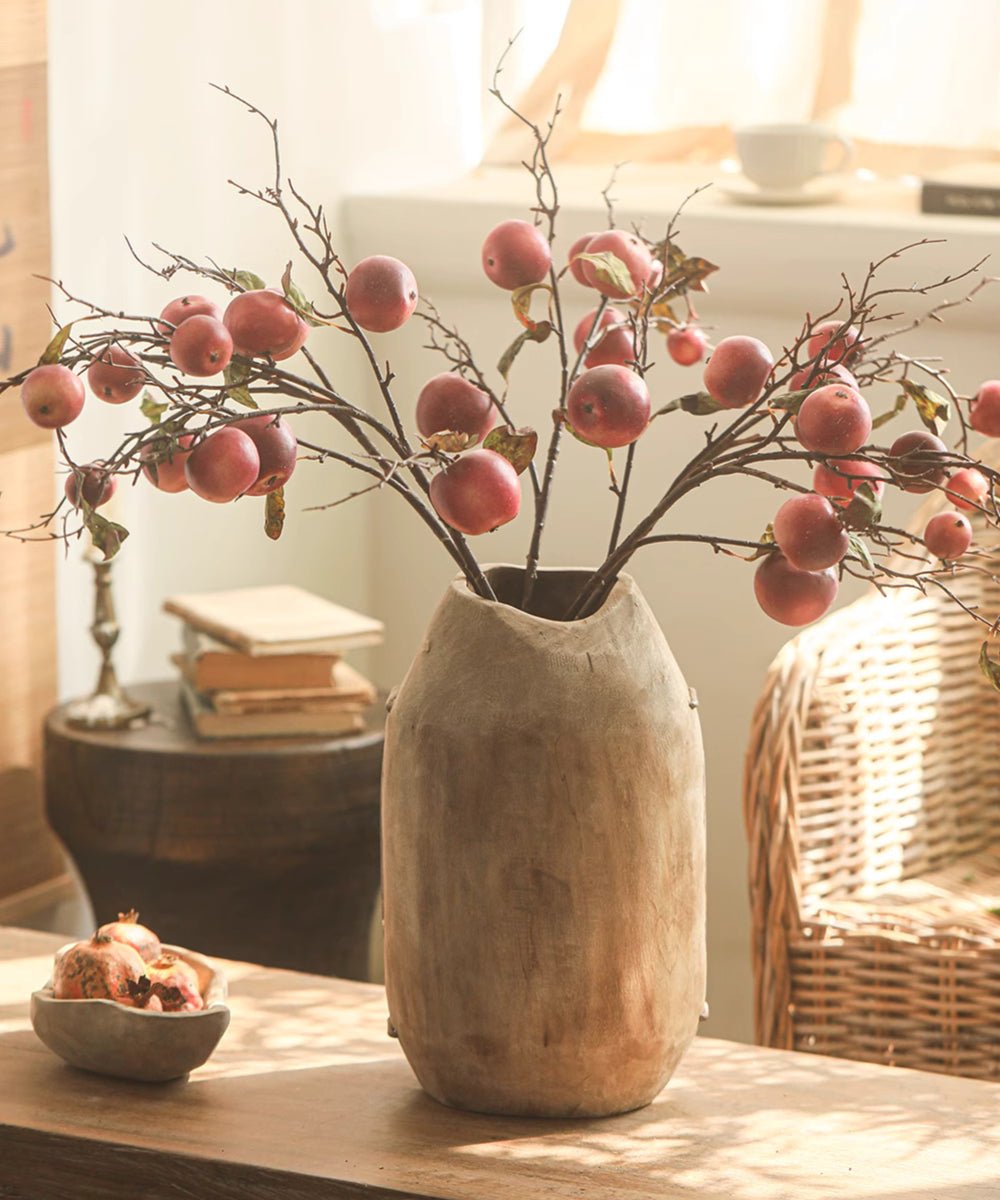 Homestead Solid Wood Décor Vase