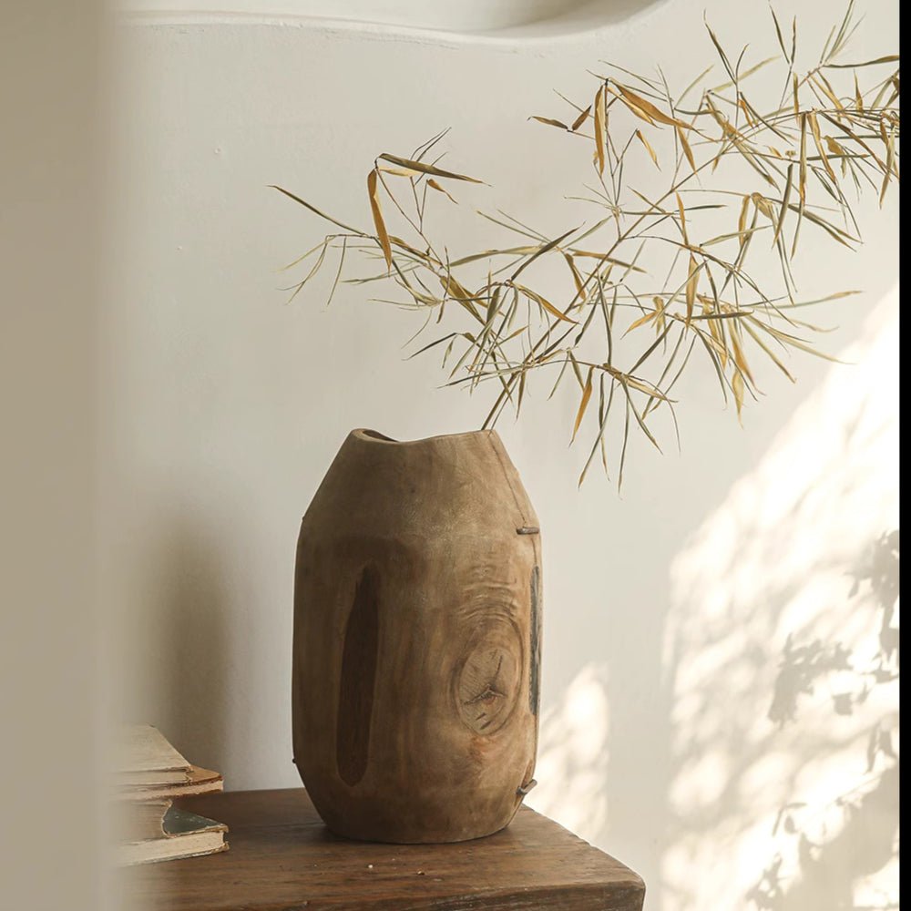 Homestead Solid Wood Décor Vase