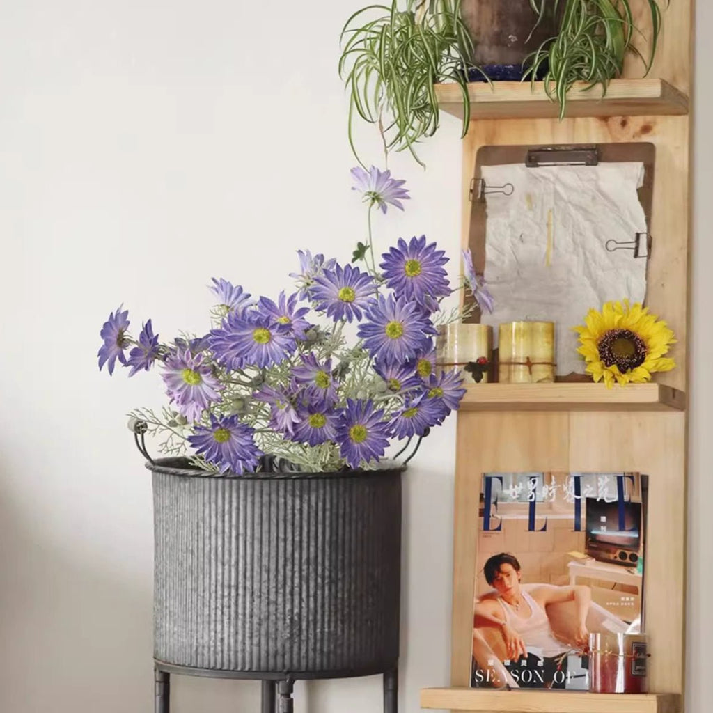 Summer Chrysanthemum Flower Stem in Purple 23.6" Tall