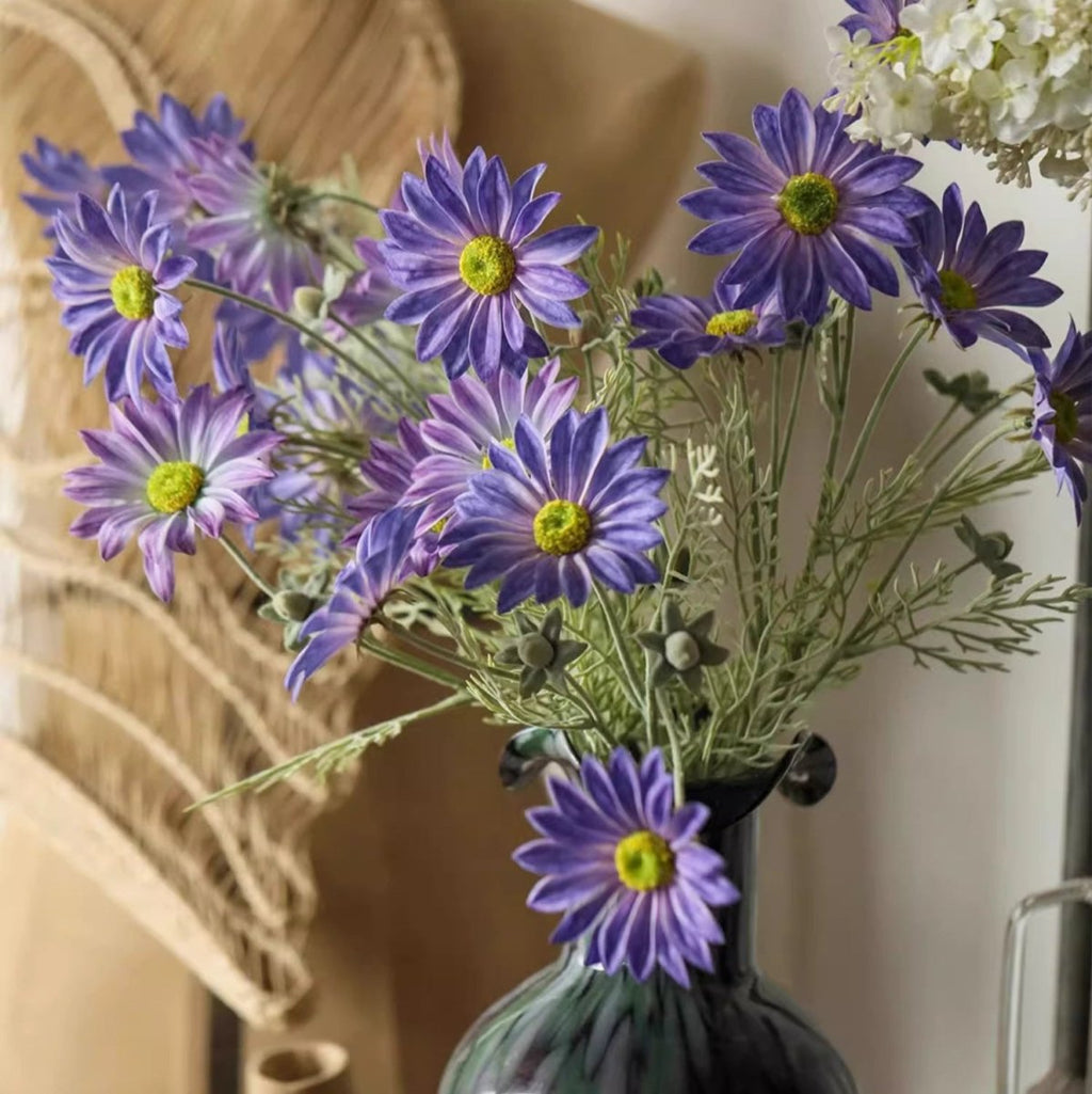 Summer Chrysanthemum Flower Stem in Purple 23.6" Tall