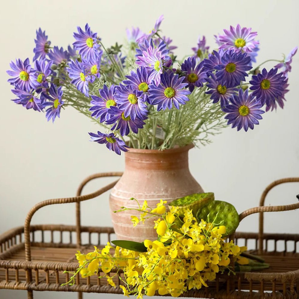 Summer Chrysanthemum Flower Stem in Purple 23.6" Tall