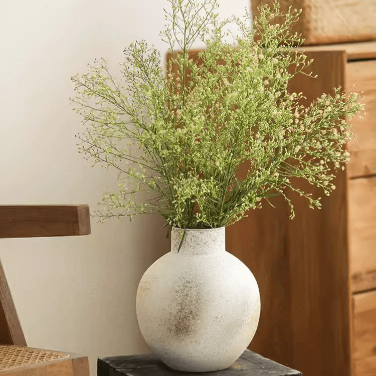 Watertight Coarse Round-Body Ceramic Vase