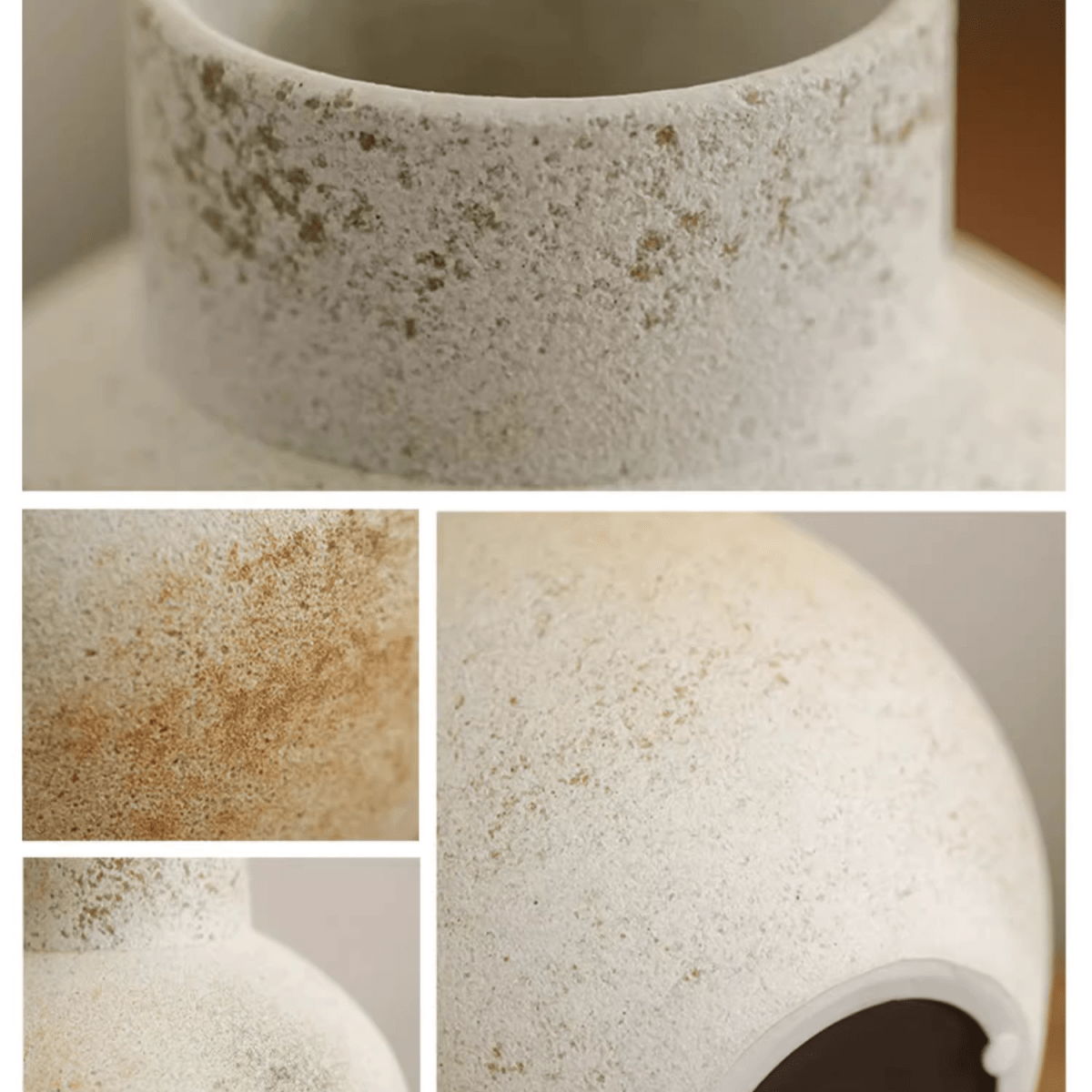 Watertight Coarse Round-Body Ceramic Vase