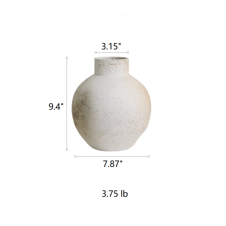 Watertight Coarse Round-Body Ceramic Vase