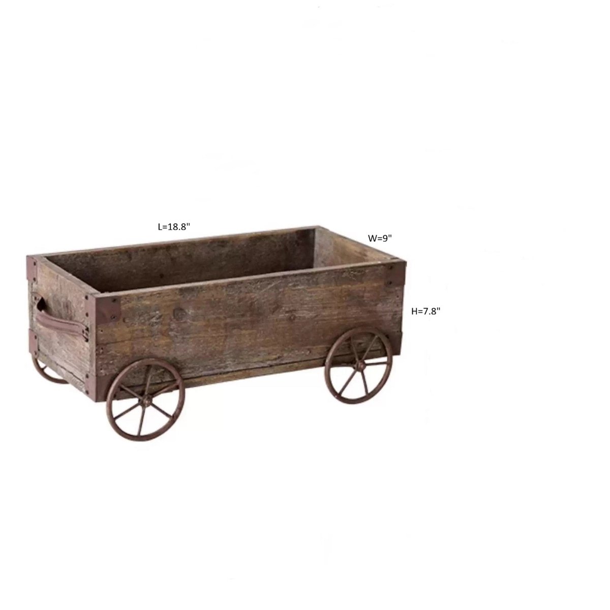 Wooden Wagon Planter Garden Flower Box