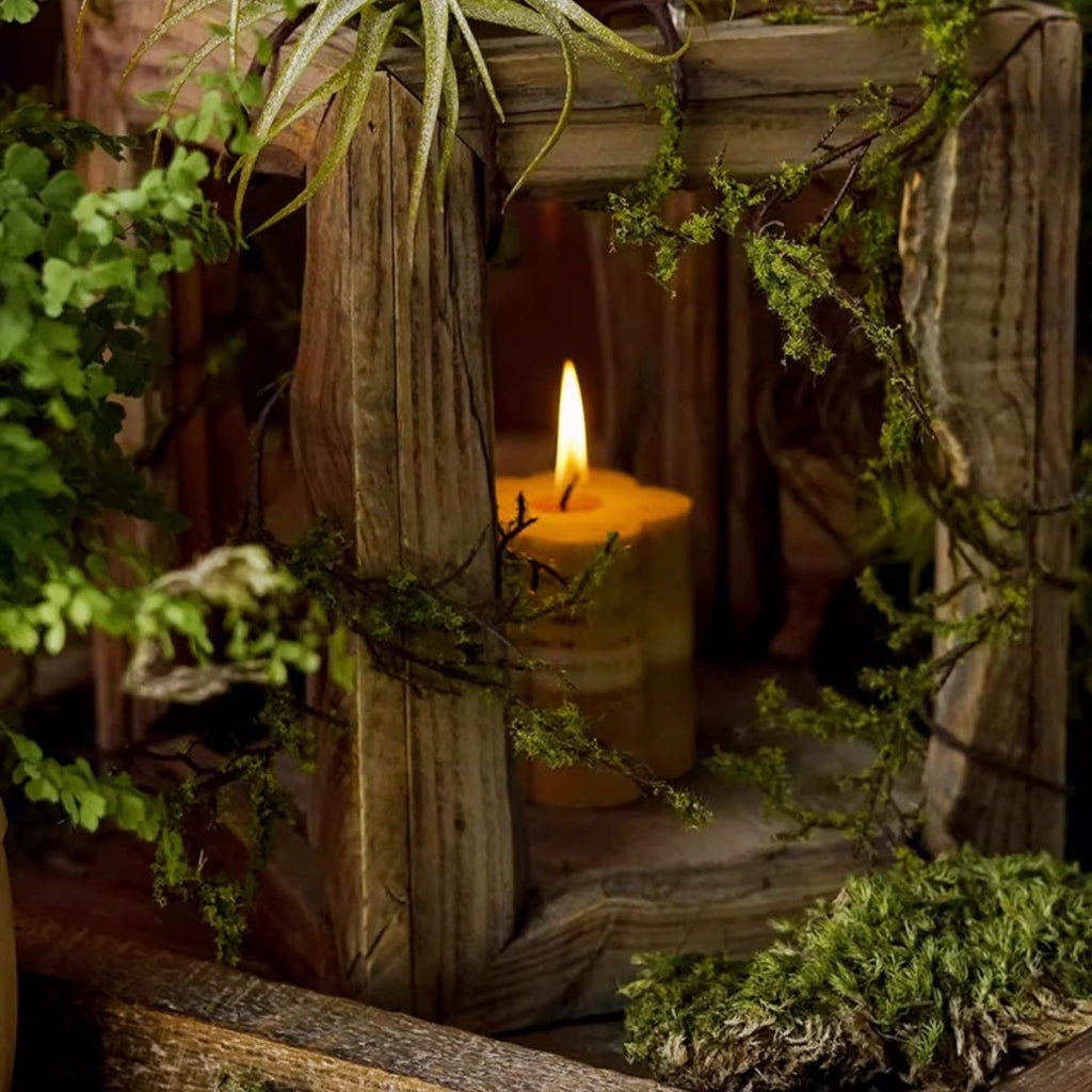 Farmhouse Wooden Lantern Hanging or Tabletop