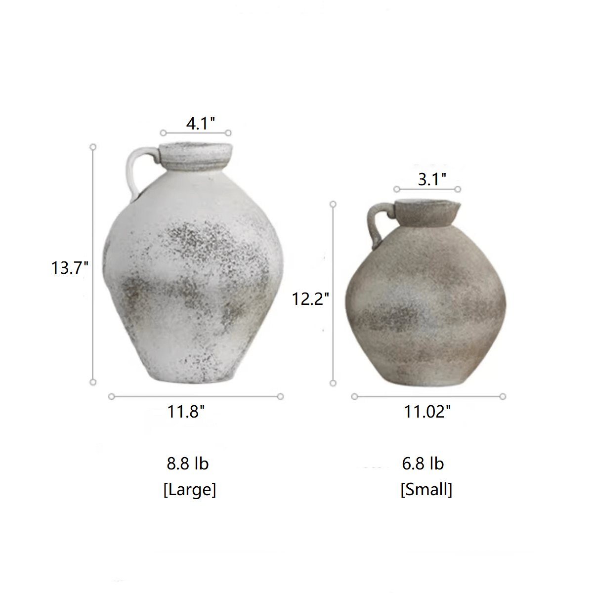 Watertight One Handle Pottery Vase