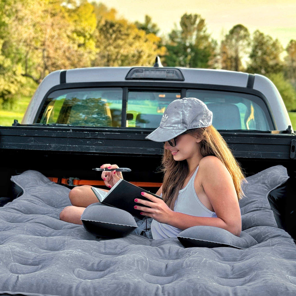 DikaSun 5.5-5.8 Ft Full Size Pickup Truck Bed Air Mattres,Grey