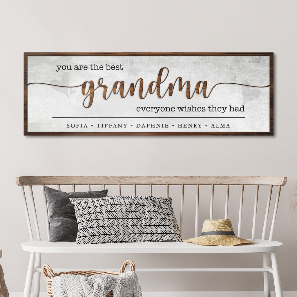 Personalized Mothers Day Gift for Grandma Sign II